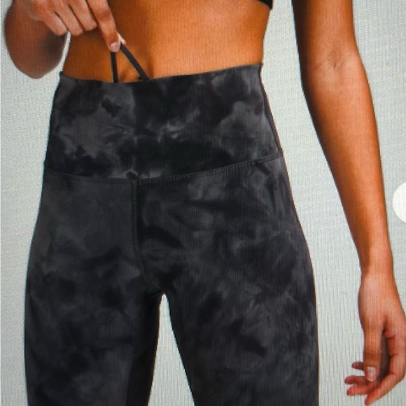 Lululemon Wunder Train High- Rise Tight 25” Diamond Dye Pitch Grey Graphite Grey - Picture 4 of 9